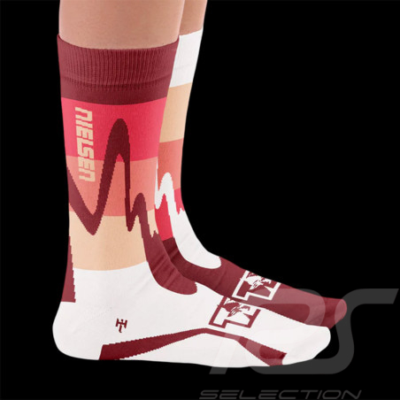 Chaussettes Inspiration Nielsen Racing Le Mans Series Rouge / Rose - mixte - Pointure 41/46