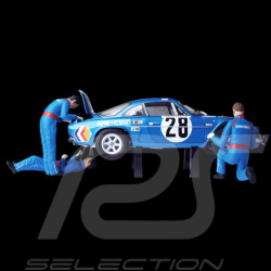 Trio Figuren Mechaniker Renault - Alpine Diorama 1/8 Ixo