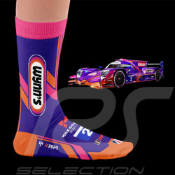 Chaussettes Inspiration Wynn's Racing Le Mans IMSA Series Violet / Rose / Orange - mixte - Pointure 41/46