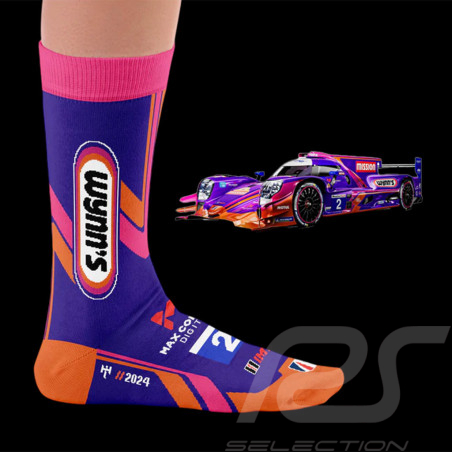 Chaussettes Inspiration Wynn's Racing Le Mans IMSA Series Violet / Rose / Orange - mixte - Pointure 41/46