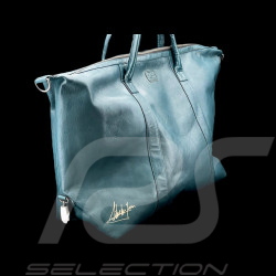 Sehr Große Ledertasche Steve McQueen 24H Du Mans Dean Petrolblau 27278-9098