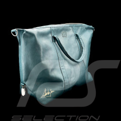 Sehr Große Ledertasche Steve McQueen 24H Du Mans Dean Petrolblau 27278-9098