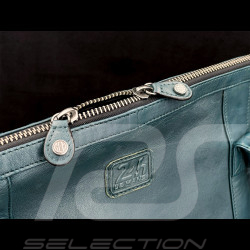 Très Grand Sac Cuir Steve McQueen 24H Du Mans Dean Bleu Pétrole 27278-9098