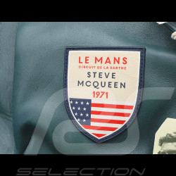 Sehr Große Ledertasche Steve McQueen 24H Du Mans Dean Petrolblau 27278-9098