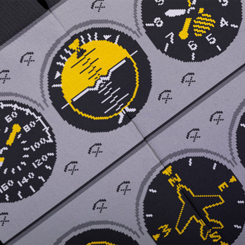 Lockheed Programming Socks Inspiration Aviation Cockpits Instruments socks Grey / Black - unisex ...