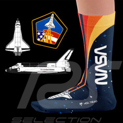 Chaussettes Inspiration Nasa Space Shuttle Bleu / Orange - mixte - Pointure 41/46