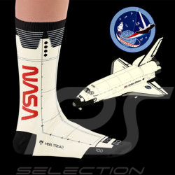 Chaussettes Inspiration Nasa Discovery Shuttle Blanc / Noir - mixte - Pointure 41/46