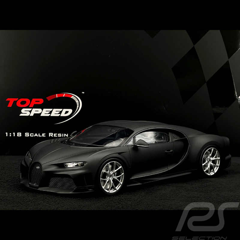 Bugatti Chiron Supersport 300+ Test Car 2022 Schwarz 1/18 Top Speed TS0346