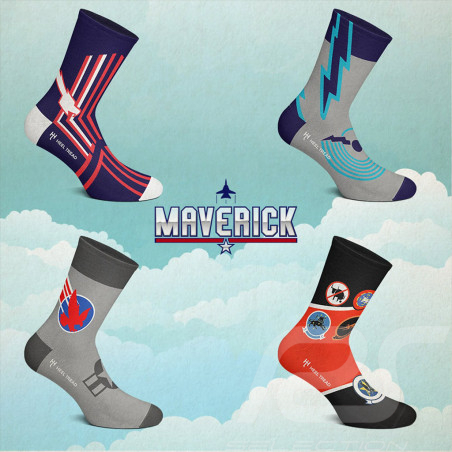 4 Paar Inspiration Top Gun Maverick Aircraft Socken Boxset