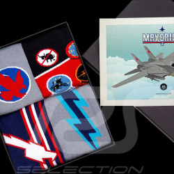 4 Paar Inspiration Top Gun Maverick Aircraft Socken Boxset