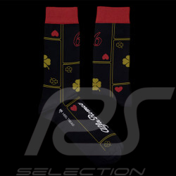 Inspiration Alfa Romeo F1 Team Las Vegas Socken Schwarz / Rot / Gold - Unisex - Größe 41/46