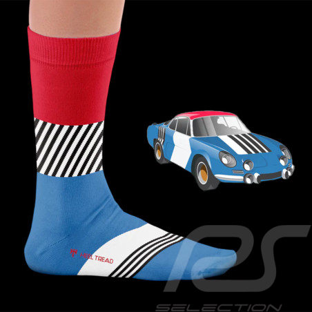 Chaussettes Inspiration Renault Alpine A110 Classic Rally 1972 Rouge / Bleu / Blanc - mixte - Pointure 41/46