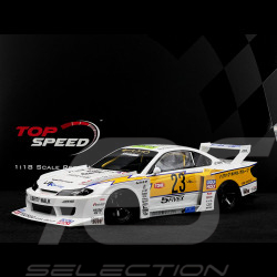 Nissan Silvia S15 Coupé n°23 2021 Weiß / Gelb 1/18 Top Speed TS0418