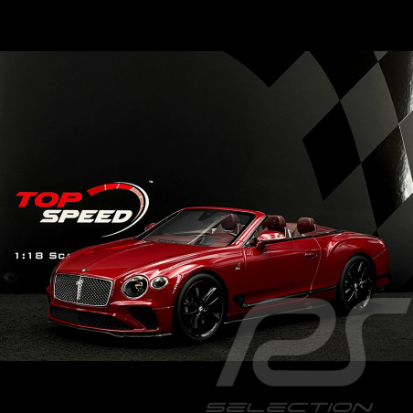 Bentley Continental GT Convertible Mulliner Edition 1 2019 Red 1/18 Top Speed TS0362