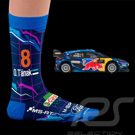 Chaussettes Inspiration Ford Puma Rally1 Ott Tänak M-Sport Bleu / Violet - mixte - Pointure 41/46