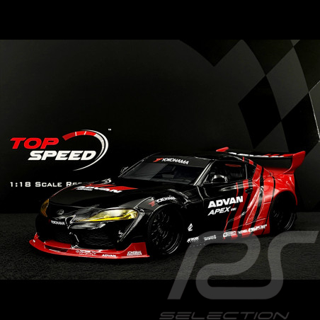 Toyota GR Supra Pandem Rocketbunny Advan SEMA 2019 Black / Red 1/18 Top Speed TS0358