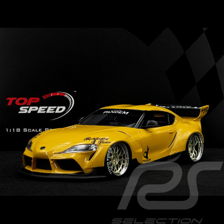 Toyota GR Supra Pandem Rocketbunny V1.0 2019 Jaune 1/18 Top Speed TS0357