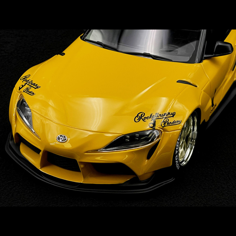 Toyota GR Supra Pandem Rocketbunny V1.0 2019 Yellow 1/18 Top Speed