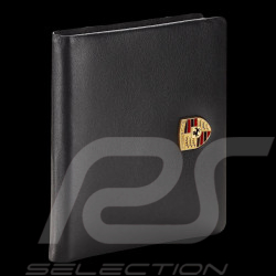 Porsche Wallet Credit card holder Metal crest With money cliip Black Leather WAP0300300NKEG