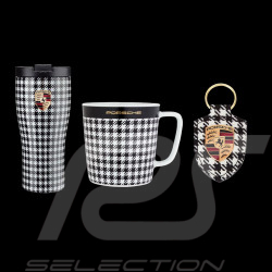 Porsche Pepita Set - Thermo Mug + Mug + Keyring Porsche WAP0504050SPEP WAP0501520SCC3 WAP0504060SWPP
