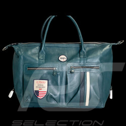 Sehr Große Ledertasche Steve McQueen 24H Du Mans Dean Petrolblau 27278-9098