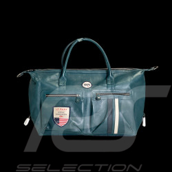 Big Leather Bag Steve McQueen 24h Le Mans Nolan Petrol Blue 27281-9098