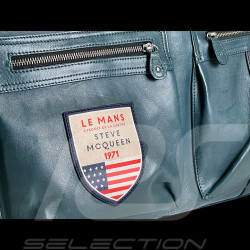 Big Leather Bag Steve McQueen 24h Le Mans Nolan Petrol Blue 27281-9098