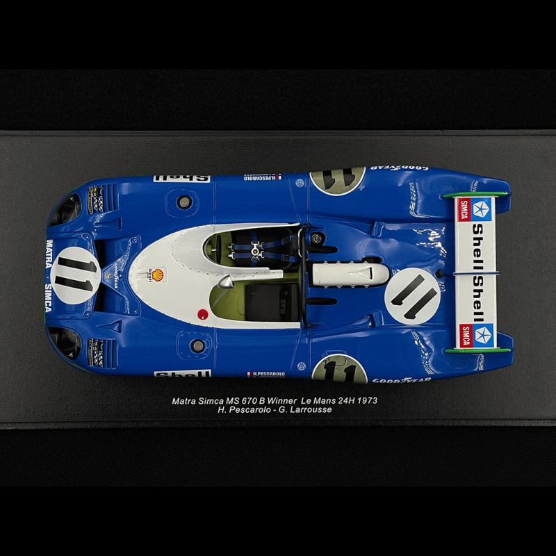 Matra Simca MS670B n° 7 Vainqueur 24h Le Mans 1974 1/18 Spark 18LM74