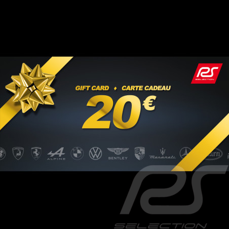 Carte cadeaux d'une valeur de 20 euros