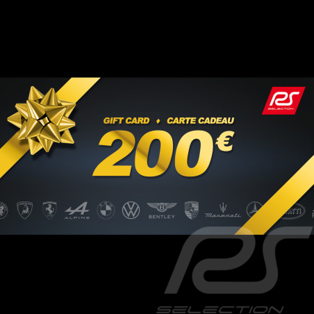 Carte cadeaux d'une valeur de 200 euros