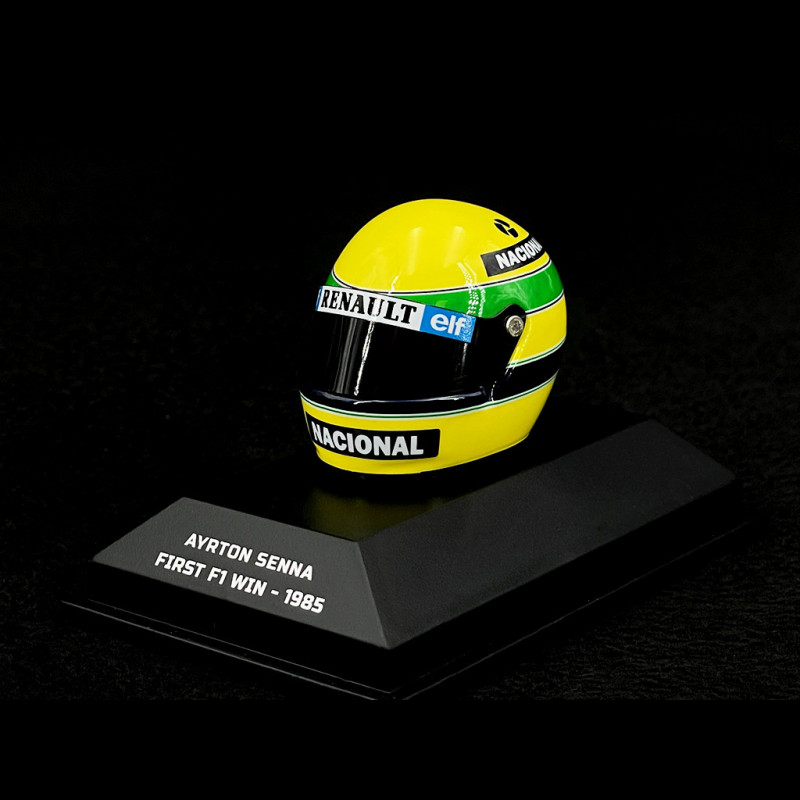 Ayrton Senna Helmet GP Portugal 1985 First F1 Win 1/8 Minichamps