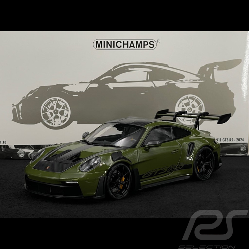 Porsche 911 GT3 RS Type 992 2024 Vert Olive Nato 1/18 Minichamps 110062027