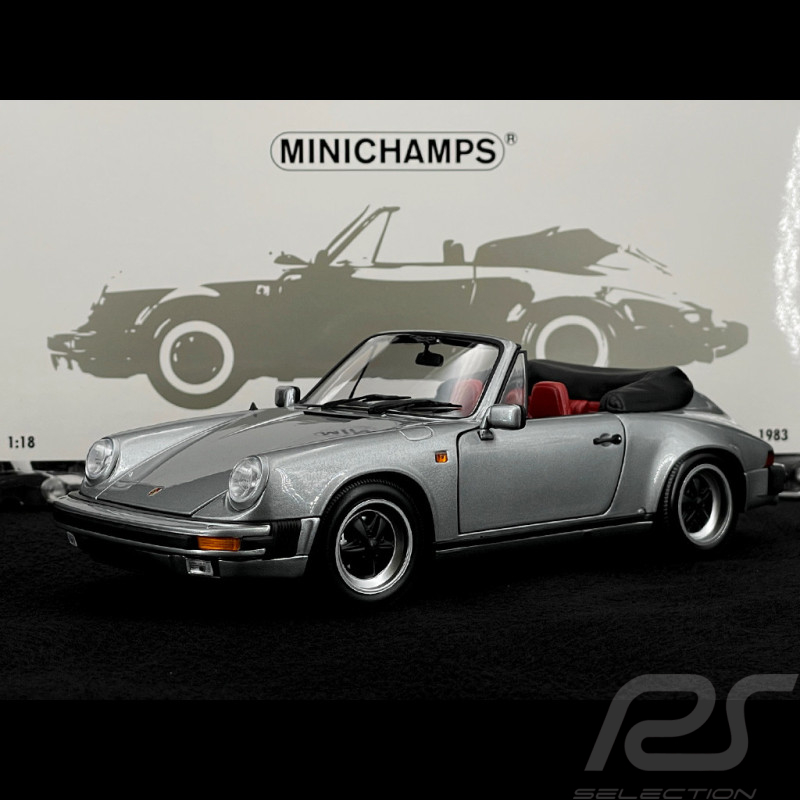 Porsche 911 Carrera Cabriolet 3.2 1983 Silver Grey 1/18 Minichamps 100063034