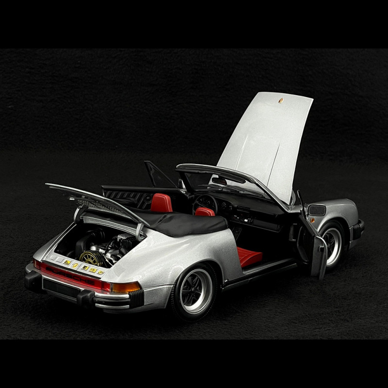 Minichamps 1/18 – Porsche 911 Carrera 3.2 Cabriolet – 1983 – Gris – Neuf