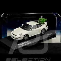 Porsche 911 GT3 Type 997 2006 avec sapin de Noël Blanc Carrara 1/43 Minichamps 400065405