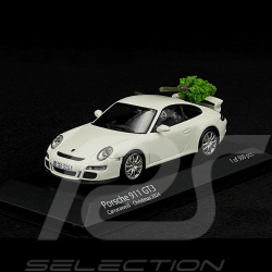 Porsche 911 GT3 Type 997 2006 avec sapin de Noël Blanc Carrara 1/43 Minichamps 400065405