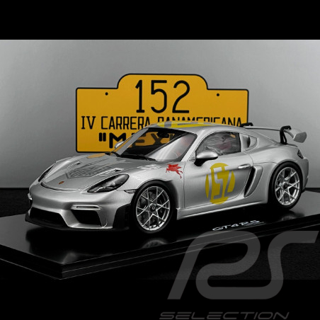 Porsche 718 Cayman GT4 RS Type 982 Panamericana n° 152 2023 Argent 1/18 Spark WAP0214120SCAY