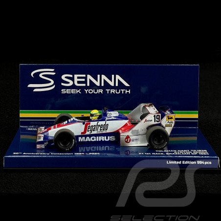 Ayrton Senna Toleman Hart TG183B n° 19 GP Brazil 1984 First F1 GP 1/43 Minichamps 540843339