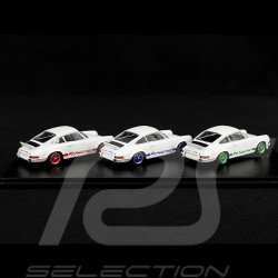 Porsche 911 Carrera RS 2.7 1973 White Green / Blue / Red Stripes 1/43 Schuco 450725700