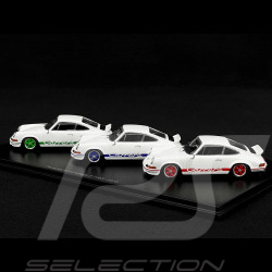 Porsche 911 Carrera RS 2.7 1973 White Green / Blue / Red Stripes 1/43 Schuco 450725700