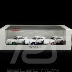 Porsche 911 Carrera RS 2.7 1973 White Green / Blue / Red Stripes 1/43 Schuco 450725700