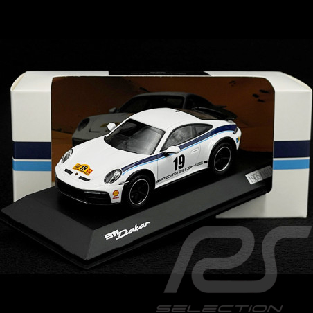 Porsche 911 Dakar Type 992 n° 19 Rallye Safari 1974 Tribute 2023 Blanc / Bleu 1/43 Spark WAP0200040PDKK