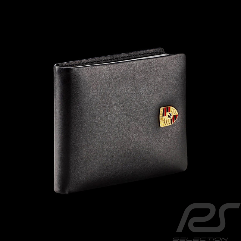 Portefeuille Porsche Porte monnaie Ecusson métal Cuir Noir WAP0300200NGBH
