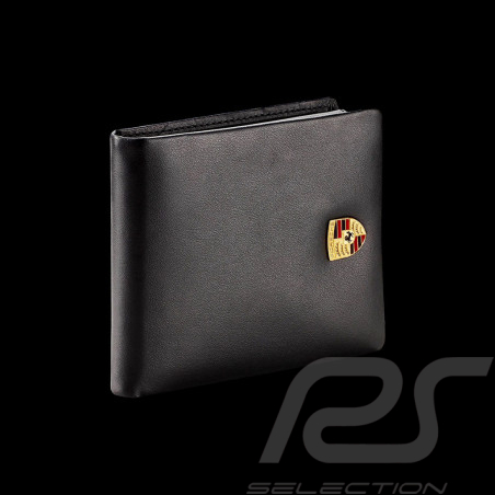 Porsche Wallet Coins holder Metal crest Black Leather WAP0300200NGBH