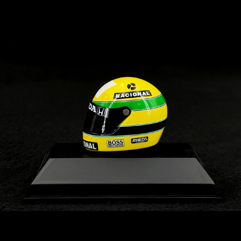 Casque Ayrton Senna 1982 Minichamps échelle 1/8 - F1, Pièce Rare