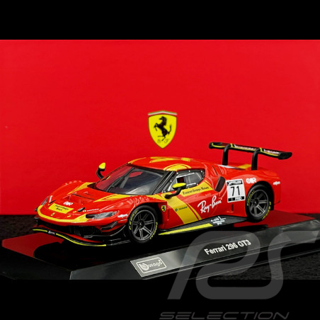 Ferrari 296 GT3 n° 71 2023 Red / Yellow 1/43 Bburago 36313