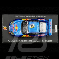 Porsche 911 GT3 RS Type 996 n° 76 24h Spa 2002 1/43 Spark 100SPA17