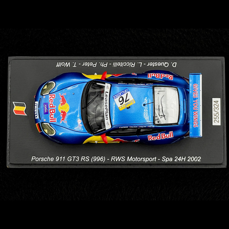 Spark 1/43 Porsche 996 GT3 – Spa 2002 – Résine Collection