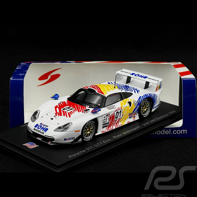 Porsche 911 GT1 Evo Type 993 n° 01 2nd 24h Daytona 1998 1/43 Spark US206