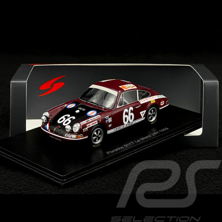 Porsche 911 T n° 66 24h Le Mans 1969 1/43 Spark S9749